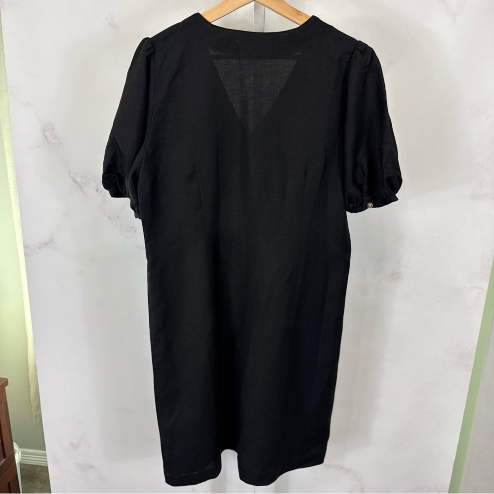 Loft Womens Linen Blend Button Front Knee Length Dress Size 10 - Picture 5 of 10